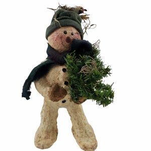 Lena Stiles signed vintage snowman statue